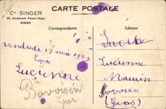 CPA Machine a coudre moderne Singer Enfant Poupee