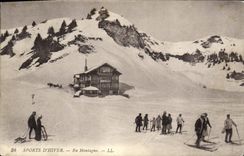 CPA Sports d'hiver En montagne Skis 
