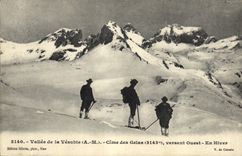 CPA Vallee de la Vesubie Cime des Gelas versant Ouest En hiver 