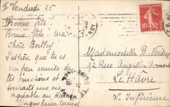 CPA Fantaisie Le langage des Fleurs Rose Pensee Myosotis Violette Oeillet Houx Gui Lierre Marguerite 