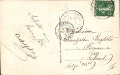 CPA Fantaisie Langage des Fleurs Bateau de peche 