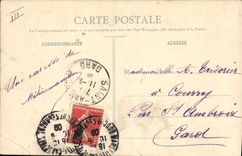 Vintage Postcard Fantasy Flowers Women Language of the hair