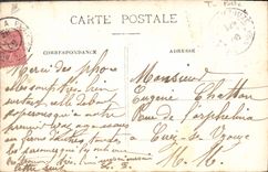 CPA Fantaisie Langage du timbre Semeuse 10c