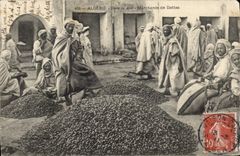 CPA Palmiers Algerie Dans le Sud Marchands de dattes 