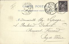 Vintage Postcard Algiers Palm trees Gone from the palm trees to the garden of test