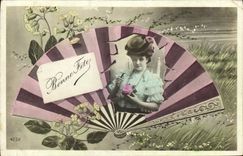 Vintage Postcard Fantasy Woman Range