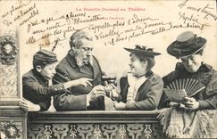 Vintage Postcard Fantasy Woman Range the family Durand with the theater