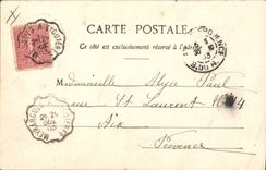 Vintage Postcard Fantasy Woman Range the family Durand with the theater