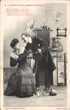Vintage Postcard Fantaisie Woman Range any thing misfortune is good