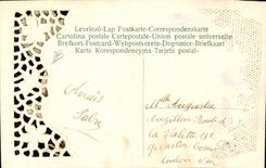 Vintage Postcard Fantasy Flowers Zeppelin Airship