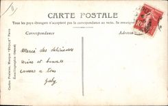 Vintage Postcard Fantasy Woman Letters Letter I Children