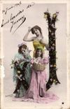 Vintage Postcard Fantasy Woman Letters Letter J Children