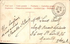 CPA Fantaisie Fleurs Lettres Lettre K