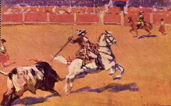 CPA Corrida Course de taureaux Bertuchi 