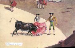CPA Corrida Course de taureaux Capeo a la alimon 