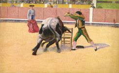 Postal Corrida Corrida de toros Cambiando el por en stil