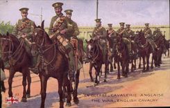 Vintage Postcard Militaria In war English Cavalry