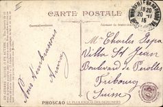 CPA Militaria Notre 75 en action Canon 