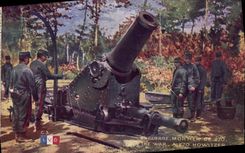 CPA Militaria Mortier de 270 Canon