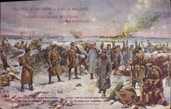 CPA Militaria La garde prussienne se rend au regiment du Middlesex Prusse 