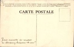 Modern Postcard Cinema Rudolph Valentino in his of the Sheik with Vilma Banky