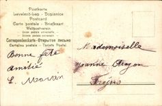 CPA Fantaisie Fleurs Colombe 