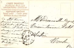 Vintage Postcard Fantasy Flowers Airship Zeppelin