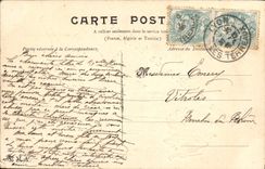 CPA Fantaisie Fleurs Moulin a vent 