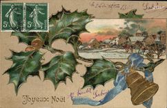 CPA Fantaisie Fleurs Cloche 