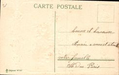 CPA Fantaisie Fleurs Coeur 