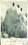 Vintage Postcard Alpinism Rise of a serac