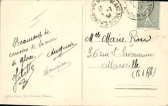 Vintage Postcard Alpinism Chamonix Grimpee of rocks