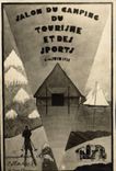 Vintage Postcard Alpinism Living room of the camp-site of tourism and the sports June 1931 Automobile