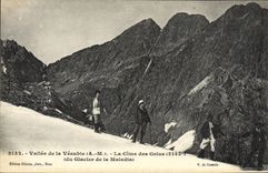 CPA Alpinisme Vallee de la Vesubie La cime des Gelas Du glacier de la Maledia 