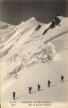 Vintage Postcard Alpinism Rise of Mont Blanc On the large plate
