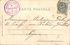 Vintage Postcard Alpinism At the top