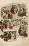 CPA Fantaisie Langage des Fleurs 