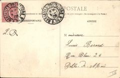 CPA Fantaisie Langage des Fleurs Femme Pensee 