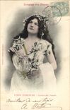 Vintage Postcard Fantasy Language of the Flowers Fleur of orange tree Woman
