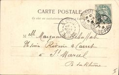 CPA Fantaisie Langage des Fleurs Femme Boule de neige 