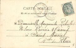 CPA Fantaisie Langage des Fleurs Violette Femme 