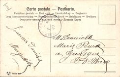 Vintage Postcard Fantasy Flowers Letters Letter M