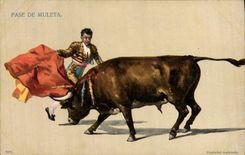 CPA Corrida Course de taureaux Pase de Muleta 