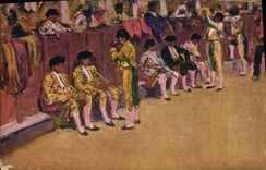 CPA Corrida Course de taureaux Bertuchi 