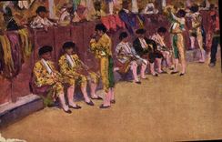 CPA Corrida Course de taureaux Bertuchi 