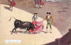 CPA Corrida Course de taureaux Capeo a la alimon 