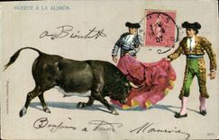 CPA Corrida Course de taureaux Suerte a la Alimon 