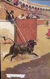 CPA Corrida Course de taureaux Salida del chiquero 