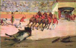 CPA Corrida Course de taureaux El Arrastre 