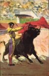 Postal Corrida Corrida de toros Paso ayudado por alto